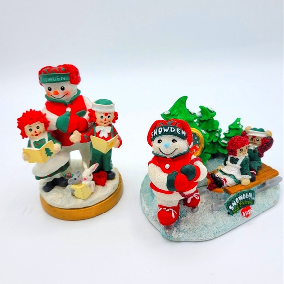 Vintage Snowden and Friends Raggedy Ann and Andy 1998 Lot of Two Pieces - Picture 1 of 12
